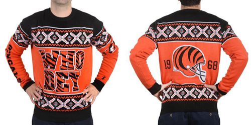 Nike Bengals Men's Ugly Sweater - Click Image to Close